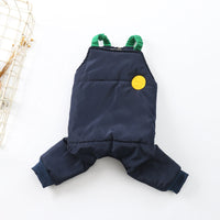 HKM-2459197 Teddy Dog Cotton Strap Pants in Bean Green, Grey, and Blue for All Sizes