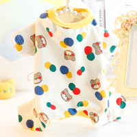 HKM-2459453 Light Brown & Milky White Casual Cotton Home Wear for Small Dogs - Sizes S to XXL