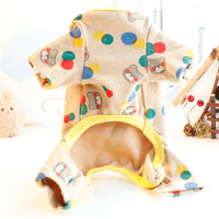 HKM-2459453 Light Brown & Milky White Casual Cotton Home Wear for Small Dogs - Sizes S to XXL
