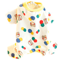 HKM-2459453 Light Brown & Milky White Casual Cotton Home Wear for Small Dogs - Sizes S to XXL