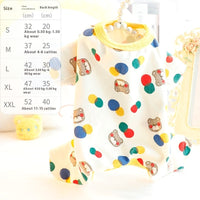 HKM-2459453 Light Brown & Milky White Casual Cotton Home Wear for Small Dogs - Sizes S to XXL