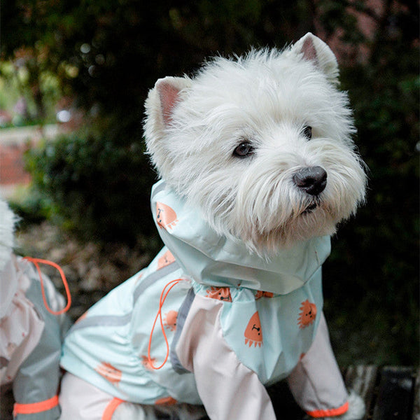 HKM-2460221 Waterproof Reflective Pet Raincoat for Dogs – Windproof with Full Package in Pink and Blue
