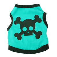 HKM-2460989 Light Purple Skull Print Cotton Vest for Dogs - Spring & Summer Fashion