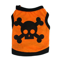 HKM-2460989 Light Purple Skull Print Cotton Vest for Dogs - Spring & Summer Fashion
