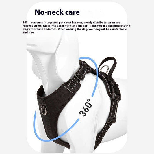 HKM-2461885 Pet Safety Vest with Adjustable Breast Strap and Hand Holding Rope - Available in Purple and Black
