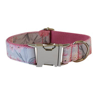 HKM-2462397 Stylish Ink Painting Print Dog Collar and Leash Set with Bow