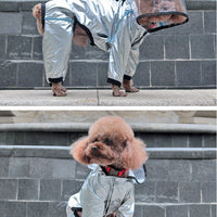 HKM-2463165 Waterproof Full-Cover Pet Raincoat with Hoodie for Small to Large Dogs