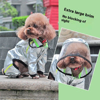 HKM-2463165 Waterproof Full-Cover Pet Raincoat with Hoodie for Small to Large Dogs