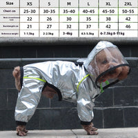 HKM-2463165 Waterproof Full-Cover Pet Raincoat with Hoodie for Small to Large Dogs