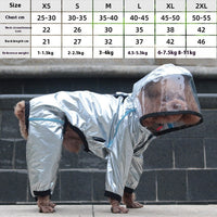 HKM-2463165 Waterproof Full-Cover Pet Raincoat with Hoodie for Small to Large Dogs
