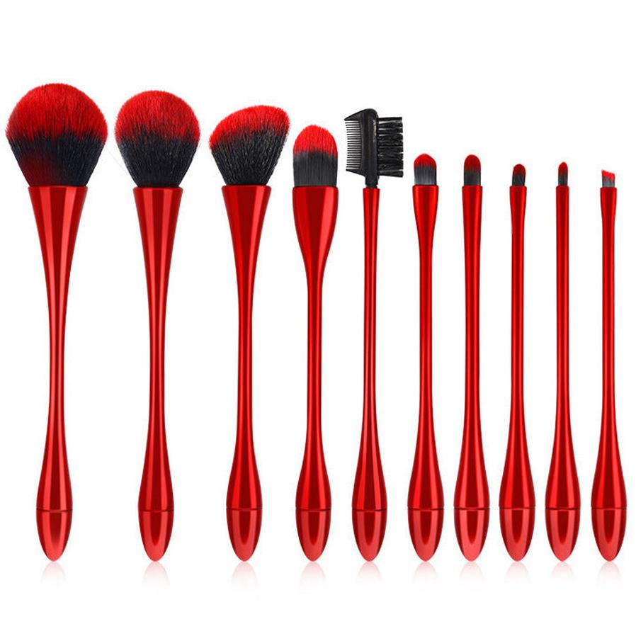 HKM-246355 Small Waist Makeup Brush Set - Nylon Brushes with Plastic Handles