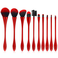 HKM-246355 Small Waist Makeup Brush Set - Nylon Brushes with Plastic Handles