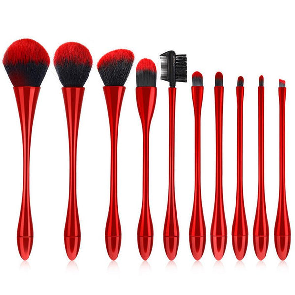 HKM-246355 Small Waist Makeup Brush Set - Nylon Brushes with Plastic Handles