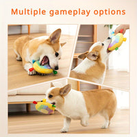 HKM-2465853 Durable Plush Flying Disc Toy for Dogs - Bite-Resistant Outdoor Fun and Dental Health Support