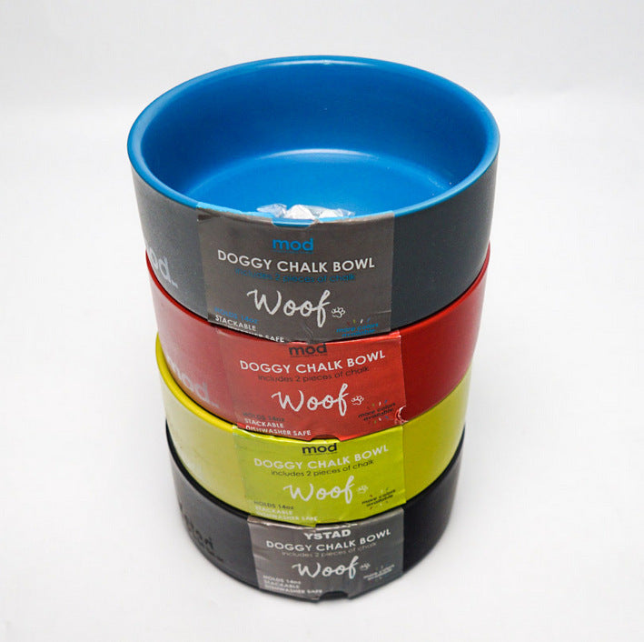 HKM-2468541 Ceramic Cat Food Bowl - Single Bowl Design in Various Colors and Sizes