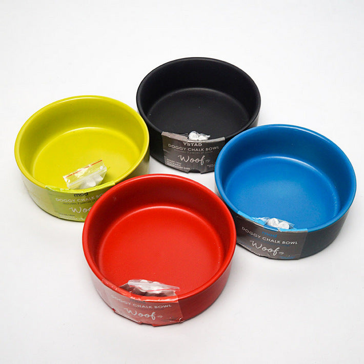 HKM-2468541 Ceramic Cat Food Bowl - Single Bowl Design in Various Colors and Sizes