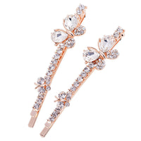 HKM-246867 Korean-style Bowknot Hairpin with Amethyst Crystal Accents