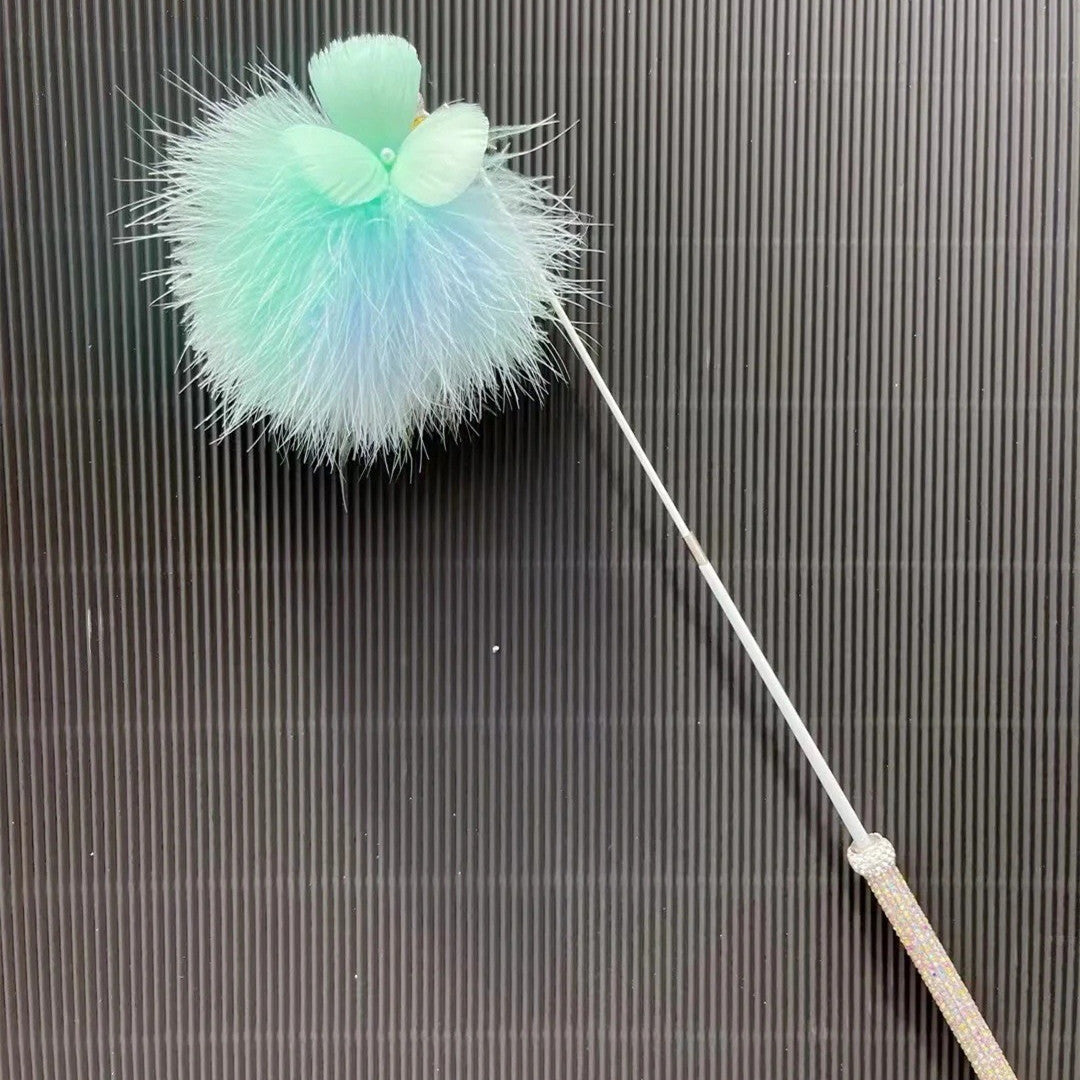 HKM-2469181 Plush Cat Teaser Stick for Engaging Playtime - Multiple Color Options Available