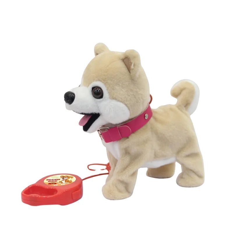 HKM-246931 Electric Mini Plush Walking Dog Toy with Music for Kids, Height 11CM-30CM, Ages 2-7