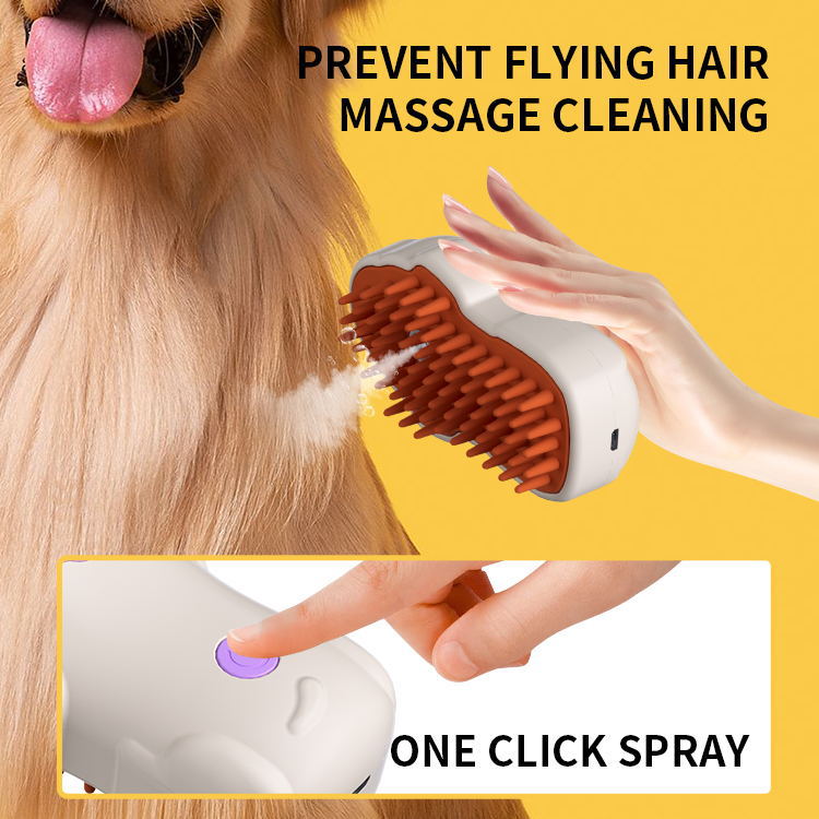 HKM-2469949 Pet Hair Removal Electric Spray Comb for Dogs and Cats - Anti-Flying Hair Grooming Tool