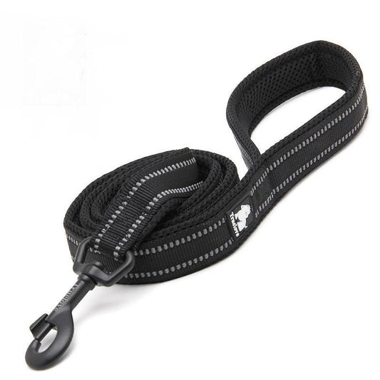 HKM-246995 Reflective Nylon Dog Leash with Zinc Alloy Buckle - Soft, Durable, 110cm Length for Small to Large Dogs