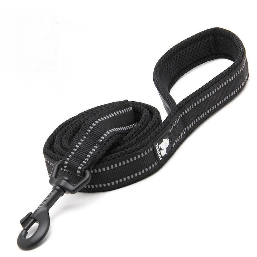 HKM-246995 Reflective Nylon Dog Leash with Zinc Alloy Buckle - Soft, Durable, 110cm Length for Small to Large Dogs