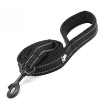HKM-246995 Reflective Nylon Dog Leash with Zinc Alloy Buckle - Soft, Durable, 110cm Length for Small to Large Dogs