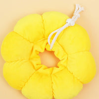 HKM-2470333 Cat Headgear Collar for Sterilization - Sunflower Rainbow Design, Adjustable Fit for Small to Medium Pets