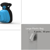 HKM-2470589 Foldable Silicone Poop Bag Dispenser with Travel Spoon for Outdoor Use