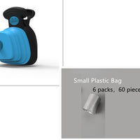 HKM-2470589 Foldable Silicone Poop Bag Dispenser with Travel Spoon for Outdoor Use