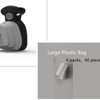 HKM-2470589 Foldable Silicone Poop Bag Dispenser with Travel Spoon for Outdoor Use