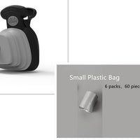 HKM-2470589 Foldable Silicone Poop Bag Dispenser with Travel Spoon for Outdoor Use