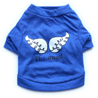 HKM-2472509 Light Green Cotton Jersey T-shirt with Wing Print for Small Dogs