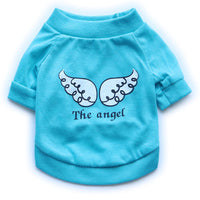 HKM-2472509 Light Green Cotton Jersey T-shirt with Wing Print for Small Dogs