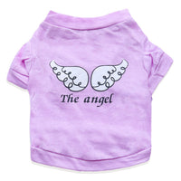 HKM-2472509 Light Green Cotton Jersey T-shirt with Wing Print for Small Dogs