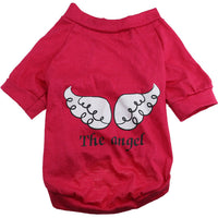 HKM-2472509 Light Green Cotton Jersey T-shirt with Wing Print for Small Dogs