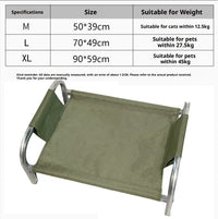 HKM-2474173 Lightweight Steel Frame Pet Camp Bed for Dogs and Cats - Available in Multiple Sizes