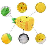 HKM-2474941 Pineapple-Shaped Sniffing Toy for Pets in Yellow, Made of Polar Fleece, 13x30 CM