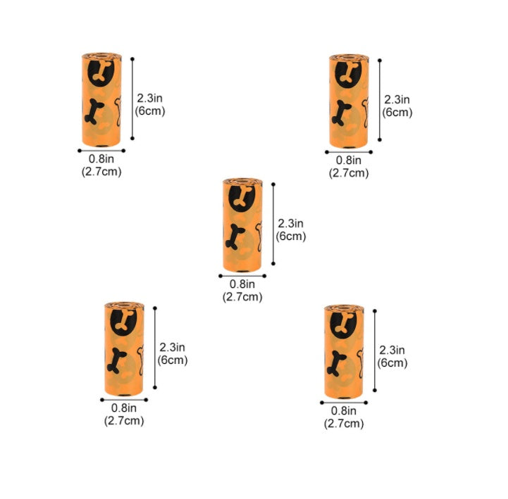 HKM-2476349 Eco-Friendly Dog Poop Bags - Continuous Roll, 23x33cm, 15 Bags per Roll, EPI & HDPE Material