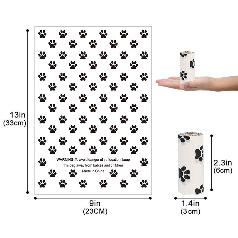 HKM-2476349 Eco-Friendly Dog Poop Bags - Continuous Roll, 23x33cm, 15 Bags per Roll, EPI & HDPE Material
