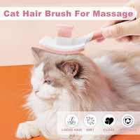 HKM-2477373 Self-Cleaning Slicker Brush for Dogs and Cats - Efficient Pet Hair Removal for All Coat Types