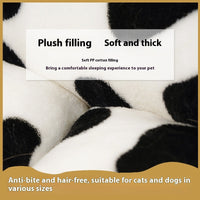HKM-2478141 Cow Print Medium to Large Dog Pet Bed ¨C Comfortable Cloth Design for Your Furry Friend
