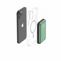 HKM-247827 Magnetic 15W Wireless Power Bank with 5000mAh Capacity - Available in Blue, Green, and Gray