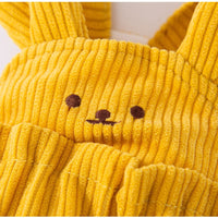 HKM-2478653 Cute Bear Corduroy Overalls for Small Dogs - Warm Autumn & Winter Puppy Apparel