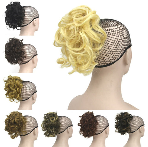 HKM-248019 European and American Short Hair Wigs with High Temperature Fiber, Fluffy Ponytail and Hair Extensions in Various Colors