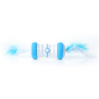 HKM-2480701 USB Rechargeable Electric Cat Toy with LED Flashing Rolling Ball and Feather Sticks