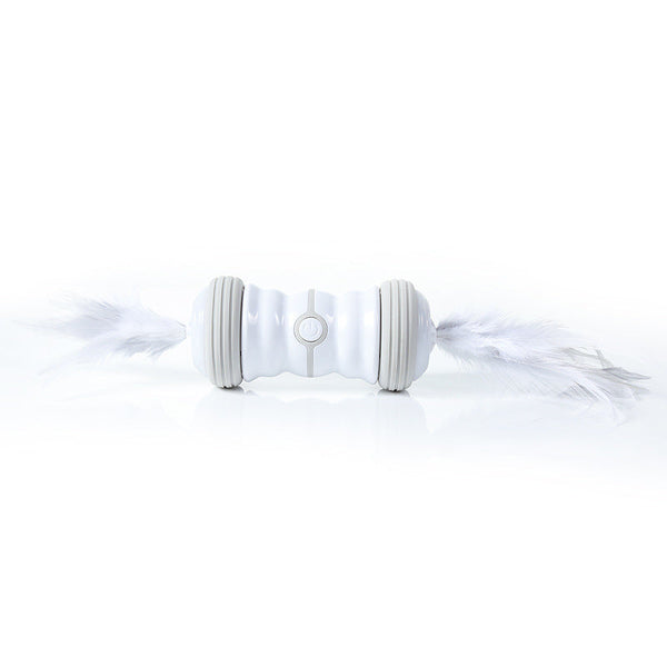 HKM-2480701 USB Rechargeable Electric Cat Toy with LED Flashing Rolling Ball and Feather Sticks