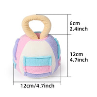 HKM-2481341 Interactive Squeaky Plush Ball Toy for Dogs - Treat Dispenser and Chew Toy, Teeth Cleaning & Engagement