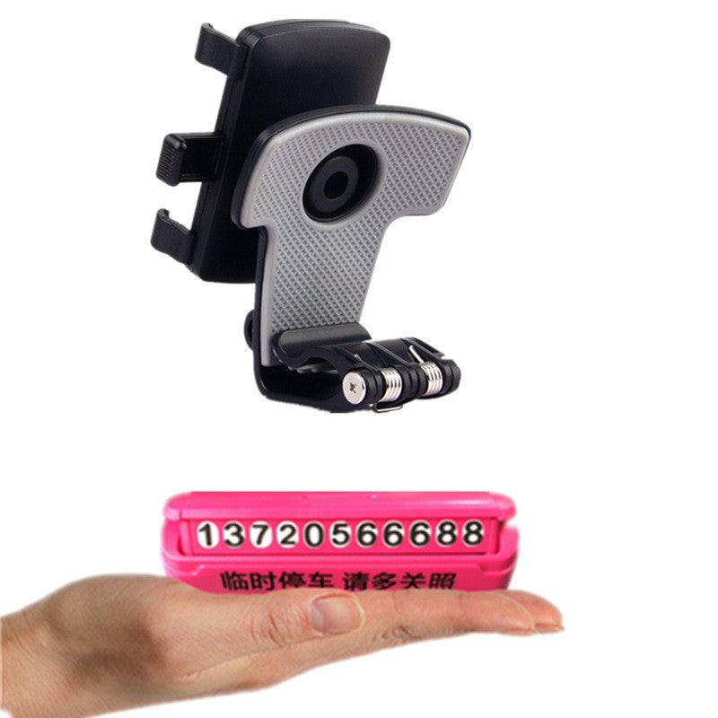 HKM-248147 Car Sun Visor Multifunctional Mobile Phone Holder - ABS Clip for Instrument Panel and Rear View Mirror