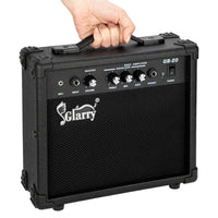 HKM-248147 Compact 20W Electric Bass Amplifier with VOLUME, TREBLE, BASS, and MIDDLE Controls - Black